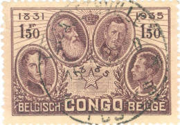 CONGO BELGA, BELGIAN CONGO, RE BELGI, 1935, FRANCOBOLLI USATI Scott:BE-CD 161, Yt:BE-CD 187 - Gebruikt