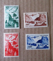 ALGERIE FRANCAISE - SERIE POSTE AERIENNE YVERT Et TELLIER N° 9/12 - NEUF GOMME ORIGINE ET AVEC TRACE DE CHARNIERE * - Airmail