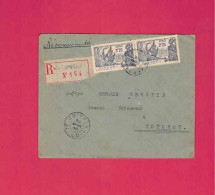 Lettre Recommandée De 1943 Pour Le Dahomey - YT N° 114 En Paire - Exposition Internationale De New-York - Storia Postale