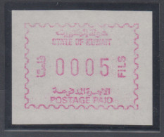 Kuwait  Frama-ATM Ausgabe 1989, Rotlila, Mi.-Nr. 1d  ** - Kuwait