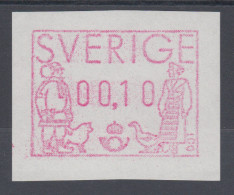 Schweden 1991 , FRAMA ATM  Mi.-Nr. 1 ** Besonderheit Weisses Papier - Vignette [ATM]