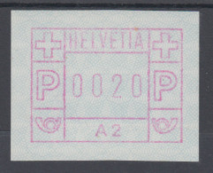 Schweiz 1976, FRAMA-ATM Aus Automat A2 , Wertstufe 0020 **  Mi.-Nr. 1.2 - Sellos De Distribuidores