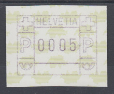 Schweiz 1997, FRAMA-ATM Landkarte Der Schweiz Grün, Druck SCHWARZ, Mi-Nr. 5ye ** - Automatic Stamps