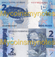 BRAZIL, 2 REAIS, 2023, Prefix KC, P-New (Not Yet In Catalog), New Signature, UNC - Brazil