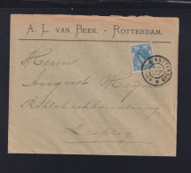 Niederlande Briefkuvert Rotterdam Nach Leipzig - Covers & Documents