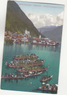 E3335) HALLSTATT - Salzkammergut - Fronleichnamsprozession - Voll Besetzte Geschmückte Boote ALT ! 1928 - Hallstatt