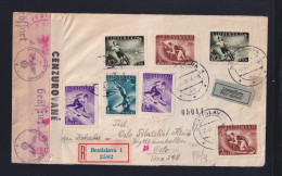 Slowakei Slovakia Brief Vorderseite 1944 Zensur Nach Norwegen - Lettres & Documents