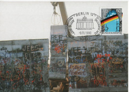 Germany Deutschland 1990 Maximum Card Jahrestag Der Maueroffnung Mauer, Anniversary Of The Opening Of The Wall, Berlin - 1981-2000