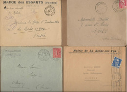 VENDEE LOT DE 7 LETTRES OBLITERATIONS DIVERSES - ANNEES 1931 A1994 - Maschinenstempel (Sonstige)