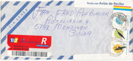 Argentina Registered Air Mail Cover Sent To Switzerland Villa Angela 1-3-1999 Topic Stamps - Luftpost