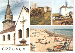 ERDEVEN - Bretagne Pittoresque - N°4641 - Multi-vues L'église, Mégalythes De Kerzhero, Moulin De Narbon & Grève Kerilio - Erdeven