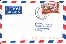 Tanzania Air Mail Cover Sent To Germany 23-10-1997 Single Franked - Tanzanie (1964-...)