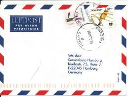 Tanzania Air Mail Cover Sent To Germany 9-4-1998 BIRD Stamp - Tanzanie (1964-...)