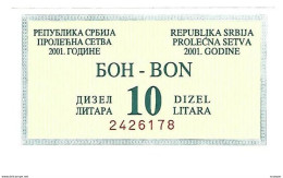 *serbia Godine Spring Sow 10 Liter Dizel 2001  S27  Unc - Serbien