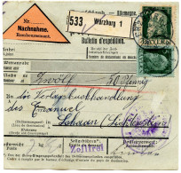 LIECHSTENSTEIN - AUTRICHE TAXE 4 H. SUR BULLETIN DE COLIS POSTAL DE BAVIERE POUR SCHAAN, 1912 - ...-1912 Precursores