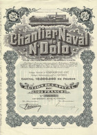Titre De 1927 - Chantier Naval De N'Dolo - CHANADO - Société Congolaise Par Actions à Responsabilité Limitée - Déco - Africa