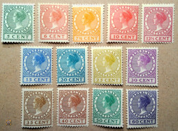 1924 Niederlande Mi.151-163 A (without Watermark) /* - Unused Stamps