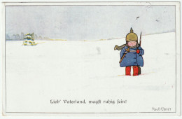PAULI EBNER - "Lieb' Vaterland, Magst Ruhig Sein!" - Munk 1044 - WWI Post Card (used / Censored 1915 Vienna To Sweden) - Ebner, Pauli