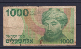 ISRAEL  - 1983 1000 Sheqalim Circulated Banknote - Israele