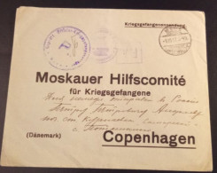 ALLEMAGNE  LETTRE  DU COMITE DE SECOUR DE MOSCOU POUR PRISONNIER DE GUERRE DATE 09.10.1917 - Prigionieri