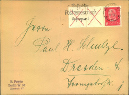 1931, Zusammendruck 15 Pf. Hindenburg Nit 2 Andreaskreuzen Auf Fernbrief Ab BERLIN - Storia Postale