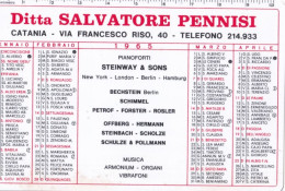 Calendarietto - Ditta Salvatore Pennisi - Catania - Anno 1965 - Formato Piccolo : 1961-70