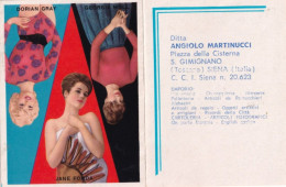 Calendarietto - Dorian Gray - Georgia Moll - Jane Fonda - Ditta Angiolo Mrtinucci - S.gimignano - Siena - Anno 1966 - Petit Format : 1961-70