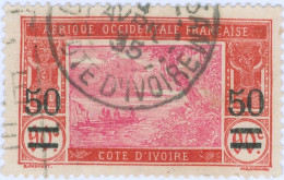 COSTA D’AVORIO, IVORY COAST, PAESAGGI, LANDSCAPE, 1934, FRANCOBOLLI USATI Mi:CI 111, Scott:CI 80, Yt:CI 108 - Used Stamps