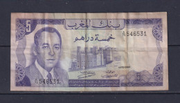 MOROCCO  - 1970 5 Dirhams Circulated Banknote - Marocco