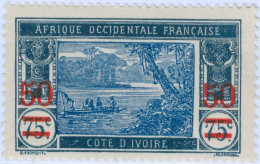 COSTA D’AVORIO, IVORY COAST, PAESAGGI, LANDSCAPE, 1934, FRANCOBOLLI USATI Mi:CI 110, Scott:CI 79, Yt:CI 107 - Oblitérés