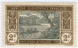 COSTA D’AVORIO, IVORY COAST, PAESAGGI, LANDSCAPE, 1913, FRANCOBOLLI USATI Mi:CI 42, Scott:CI 43, Yt:CI 42 - Gebruikt