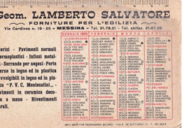 Calendarietto - Fornitura Per L'edilizia - Geom. Lamberto Salvatore - Anno 1965 - Petit Format : 1961-70