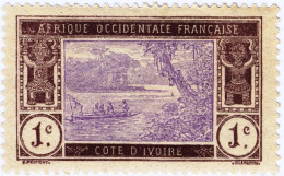 COSTA D’AVORIO, IVORY COAST, PAESAGGI, LANDSCAPE, 1913, FRANCOBOLLI USATI Mi:CI 41, Scott:CI 42, Yt:CI 41 - Used Stamps