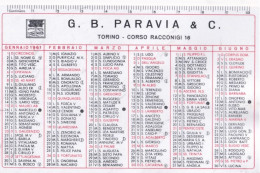 Calendarietto - G.b. Paravia E C. - Anno 1961 - Petit Format : 1961-70