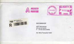 Enveloppe SUISSE HELVETIA Oblitération E.M.A. 1200 GENEVE 1 03/02/2000 - Marcophilie