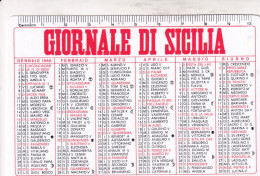 Calendarietto - Giornale Di Sicilia - Anno 1966 - Tamaño Pequeño : 1961-70