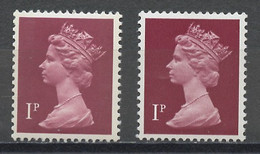 Grande Bretagne - Great Britain - Großbritannien 1970-80 Y&T N°606 - Michel N°562 *** - 1p Reine Elisabeth II - Couleur - Unused Stamps