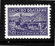 1940 Bulgaria 50st Blue Ploughing Mi 410x MNH/** - Neufs