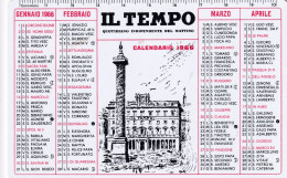 Calendarietto - Il Tempo - Quotidiano Indipendente Del Mattino - Anno 1966 - Petit Format : 1961-70