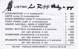 Calendarietto - Le Rififi Whisky A Gogo - Anno 1967 - Formato Piccolo : 1961-70