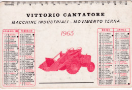 Calendarietto - Macchine Industriali - Movimento Terr - Vittorio Cantatore - Anno 1965 - Kleinformat : 1961-70