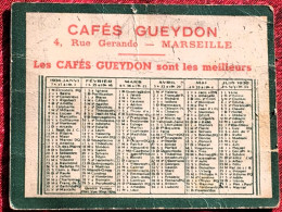 Calendrier Petit Format : 1936- Publicité Cafés Gueydon 4 Rue Gérando Marseille-Vieux Papiers Publicitaire - Kleinformat : 1921-40