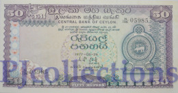 SRI LANKA 50 RUPEES 1977 PICK 81 AUNC - Sri Lanka