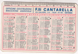 Calendarietto - Officine Costruzioni Macchine Agricole - F.lli Cantarella - Catania - Anno 1965 - Petit Format : 1961-70