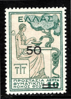 1941 Greece Postal Workers Anti-TB Fund MNH/** - Beneficenza