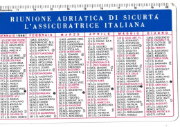 Calendarietto - Riunione Adriatica Di Sicurtà L'assicuratrice Italiana - Anno 1966 - Formato Piccolo : 1961-70