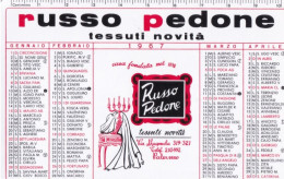 Calendarietto - Russo Pedone - Palermo - Anno 1967 - Petit Format : 1961-70