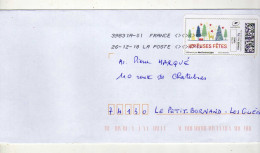 Enveloppe FRANCE Avec Vignette Affranchissement Oblitération LA POSTE 39831A-01 26/12/2018 - 2010-... Vignette Illustrate