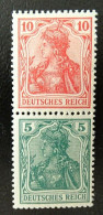 Deutsches Reich ZD S5 * , Zusammendrucke 86 II + 85 II - Carnets & Se-tenant