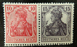Deutsches Reich ZD W12 * , Zusammendrucke 86 II + 101 - Markenheftchen  & Se-tenant
